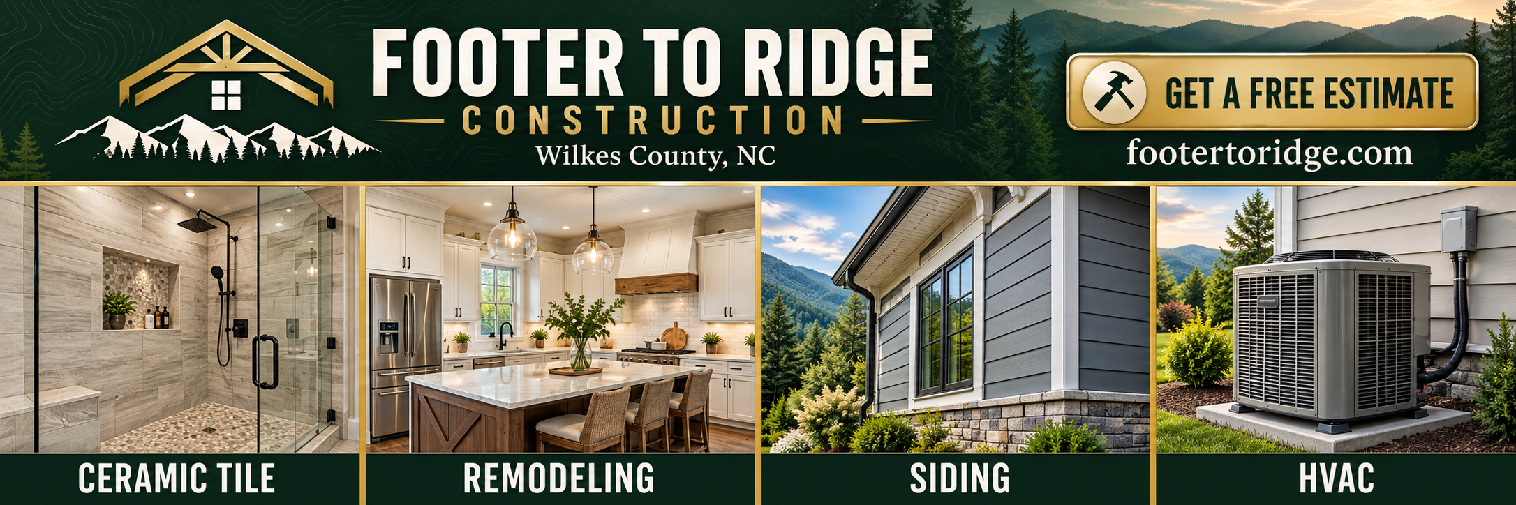 Footer to Ridge Construction — local construction and remodeling in Wilkes County, North Carolina.